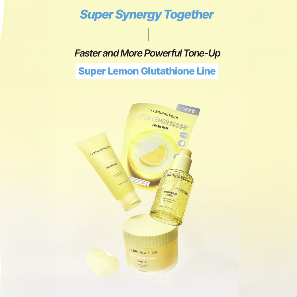 BRING GREEN Super Lemon Glutathione Toner Pad