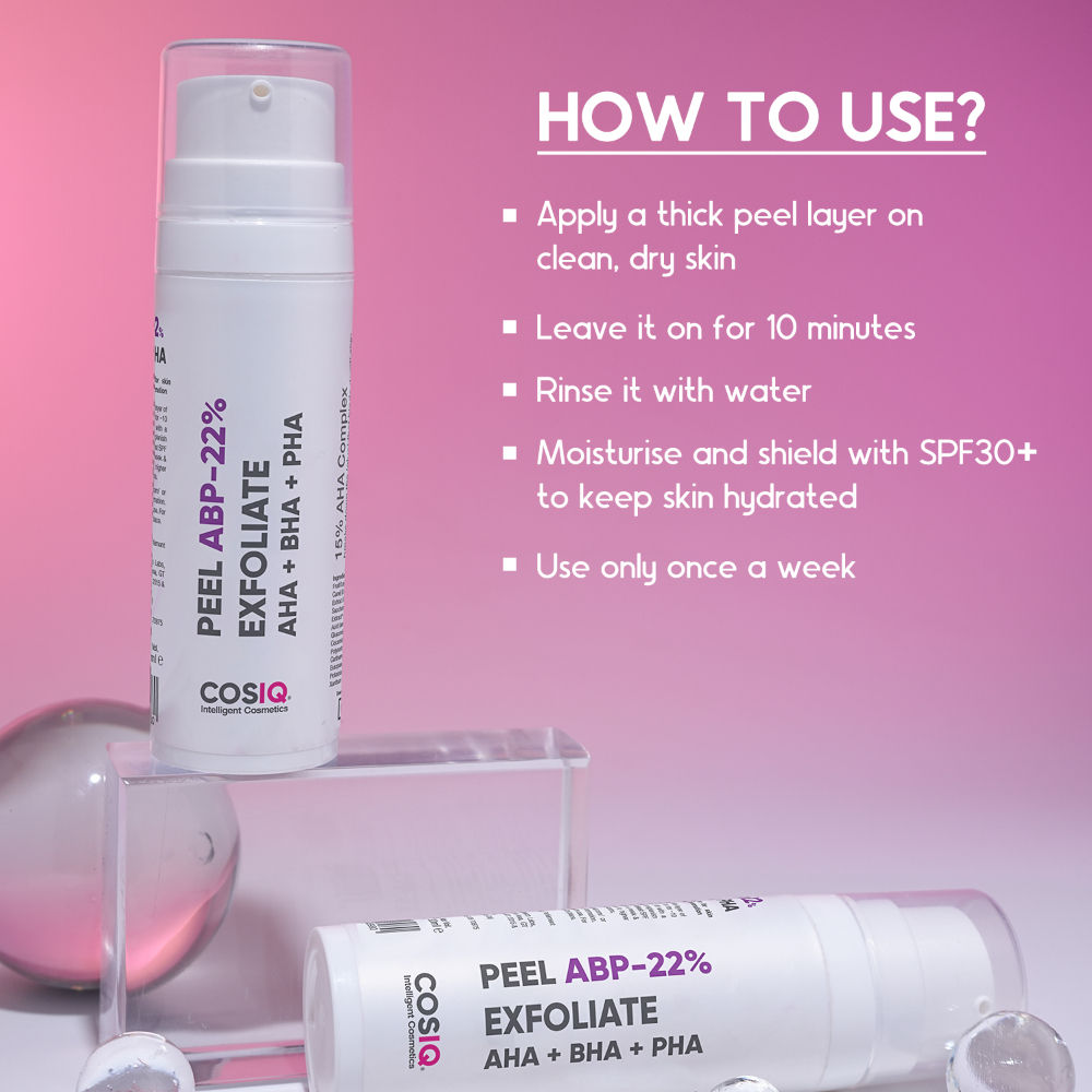 Cos-IQ Peel ABP-22% Exfoliate AHA + BHA + PHA Beginner Friendly Serum