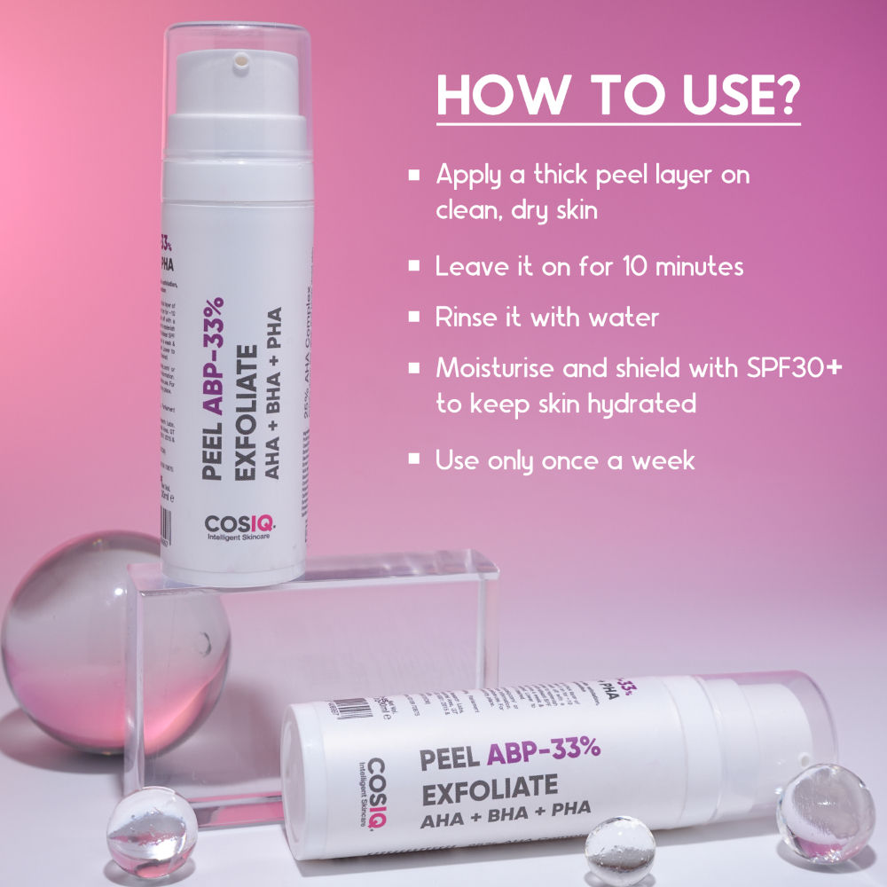 Cos-IQ Peel ABP-33% High Strength Exfoliate AHA + BHA + PHA Serum