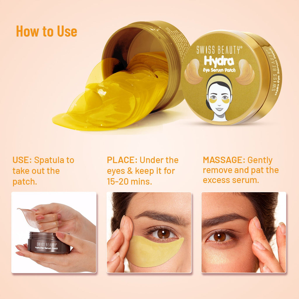 Swiss Beauty Hydra Eye Serum Patches For Dark Circles And Puffiness , Hydrate Skin