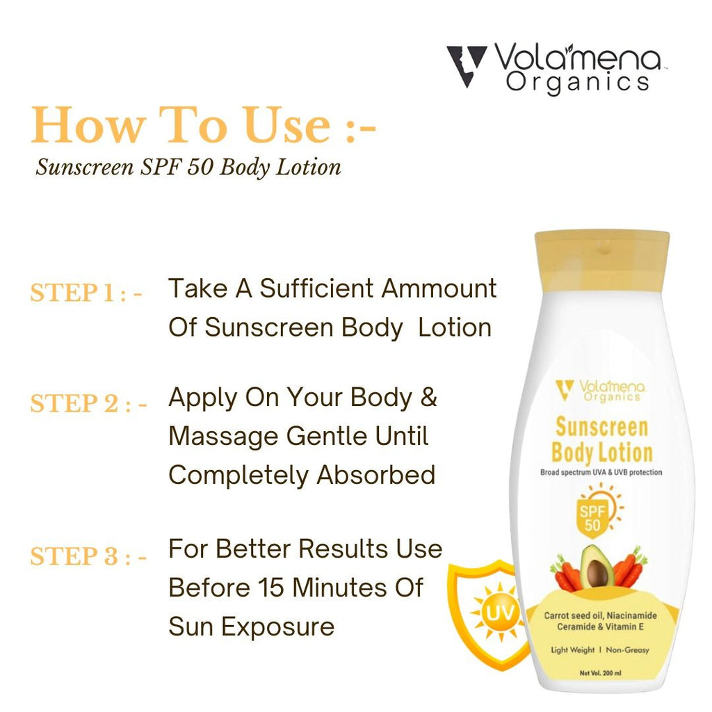 Volamena Sunscreen Body Lotion Broad Spectrum UVA & UVB Protection