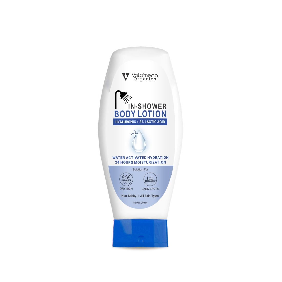 Volamena Hyluronic + Lactic Acid In-Shower Body Lotion With Aloevera