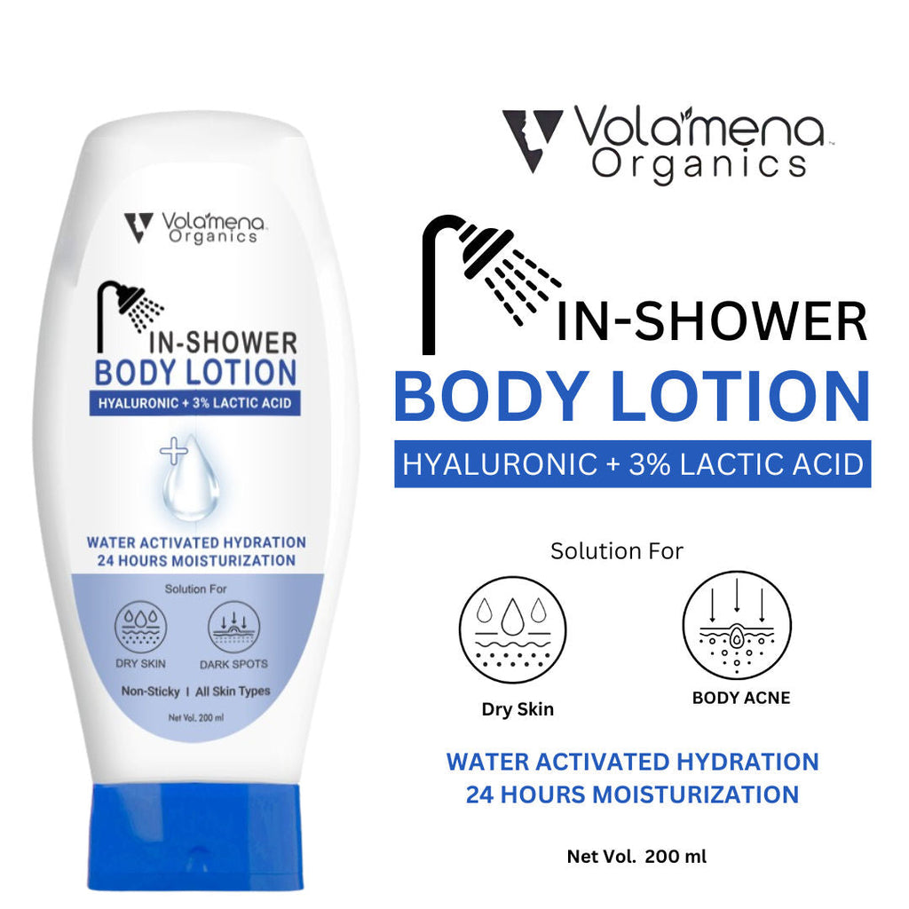 Volamena Hyluronic + Lactic Acid In-Shower Body Lotion With Aloevera