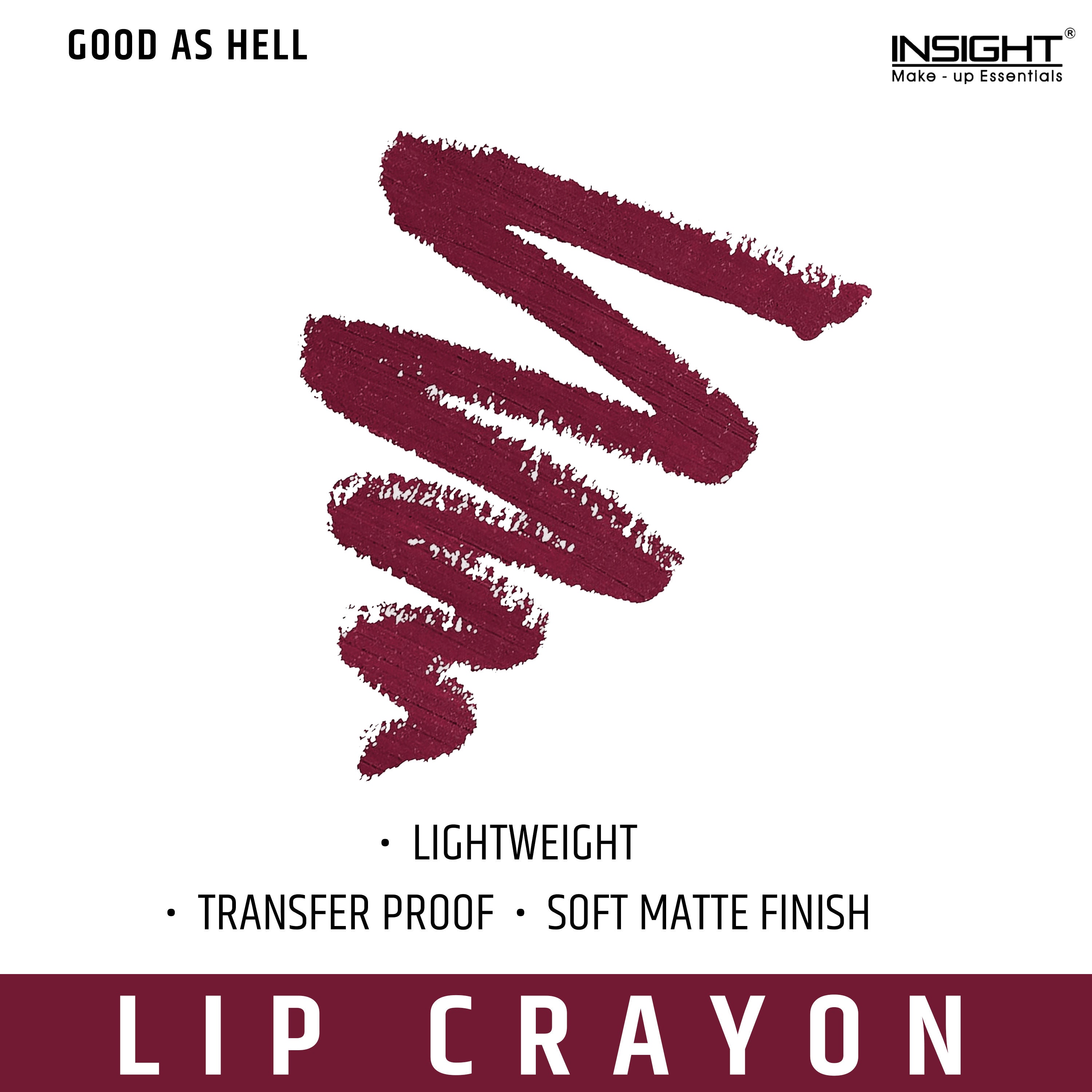 Insight Cosmetics Mega Last Crayon Lipstick, Soft Matte Finish, Non Transfer