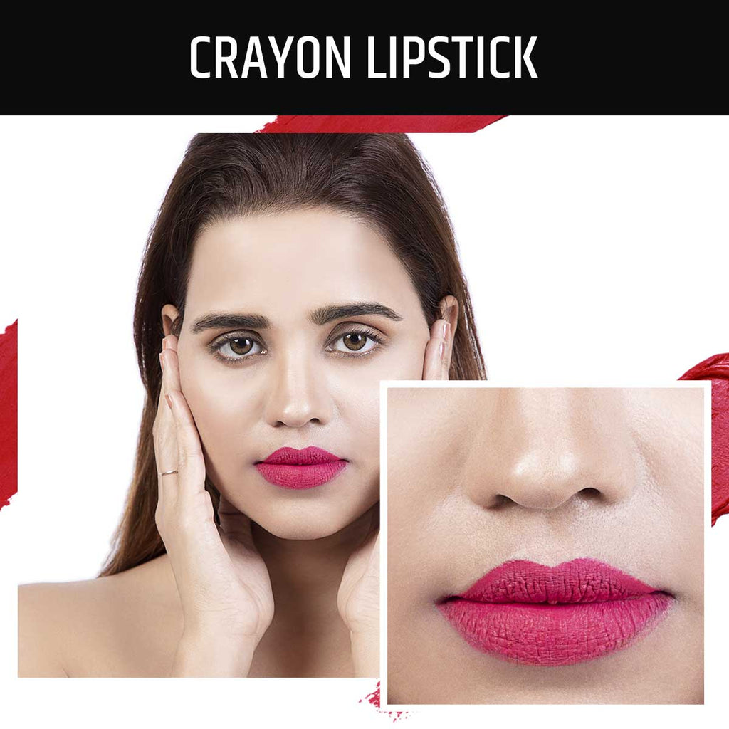 Insight Cosmetics Mega Last Crayon Lipstick, Soft Matte Finish, Non Transfer