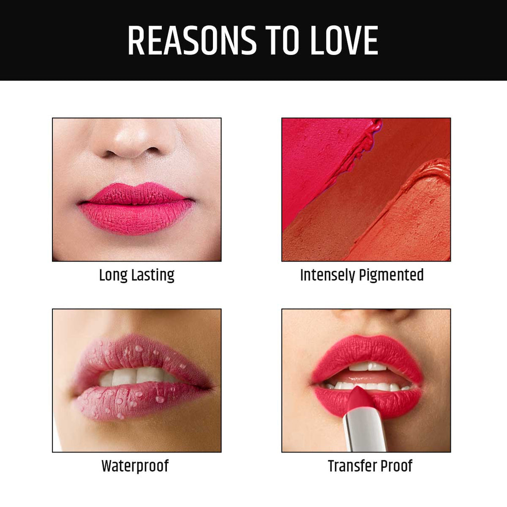Insight Cosmetics Mega Last Crayon Lipstick, Soft Matte Finish, Non Transfer