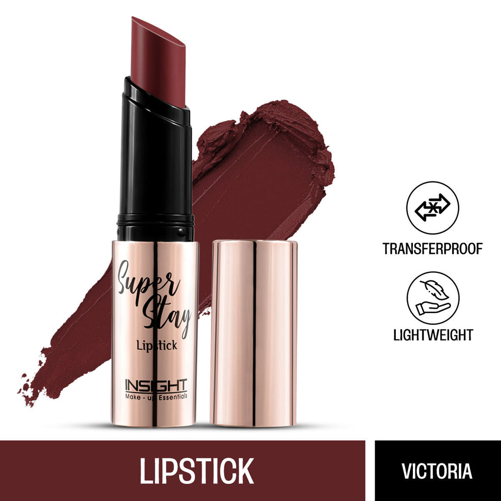 Insight Cosmetics Super Stay Lipstick, Long Lasting Lightweight Transferproof Formula