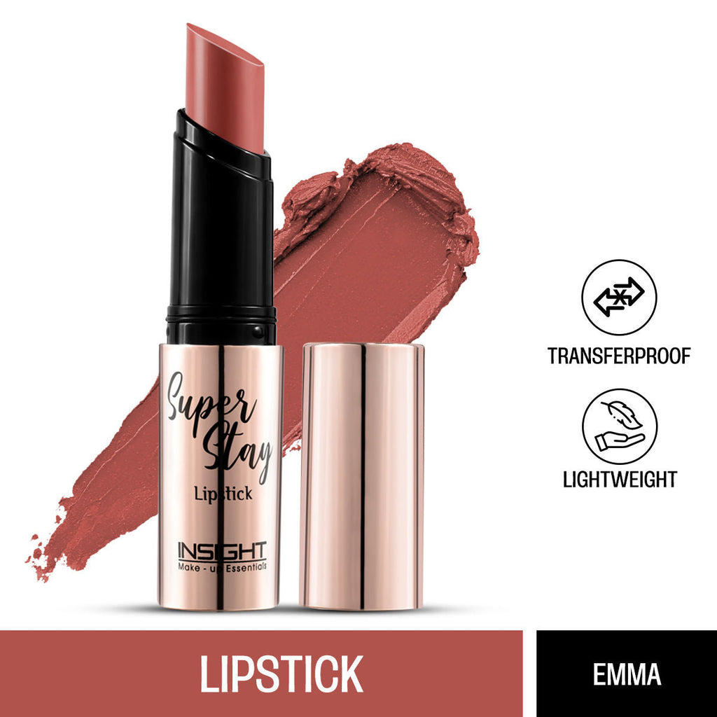 Insight Cosmetics Super Stay Lipstick, Long Lasting Lightweight Transferproof Formula