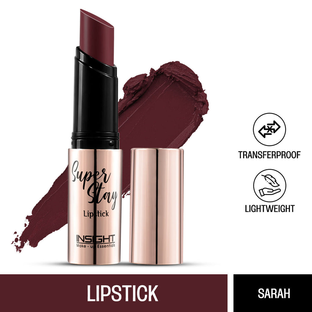 Insight Cosmetics Super Stay Lipstick, Long Lasting Lightweight Transferproof Formula