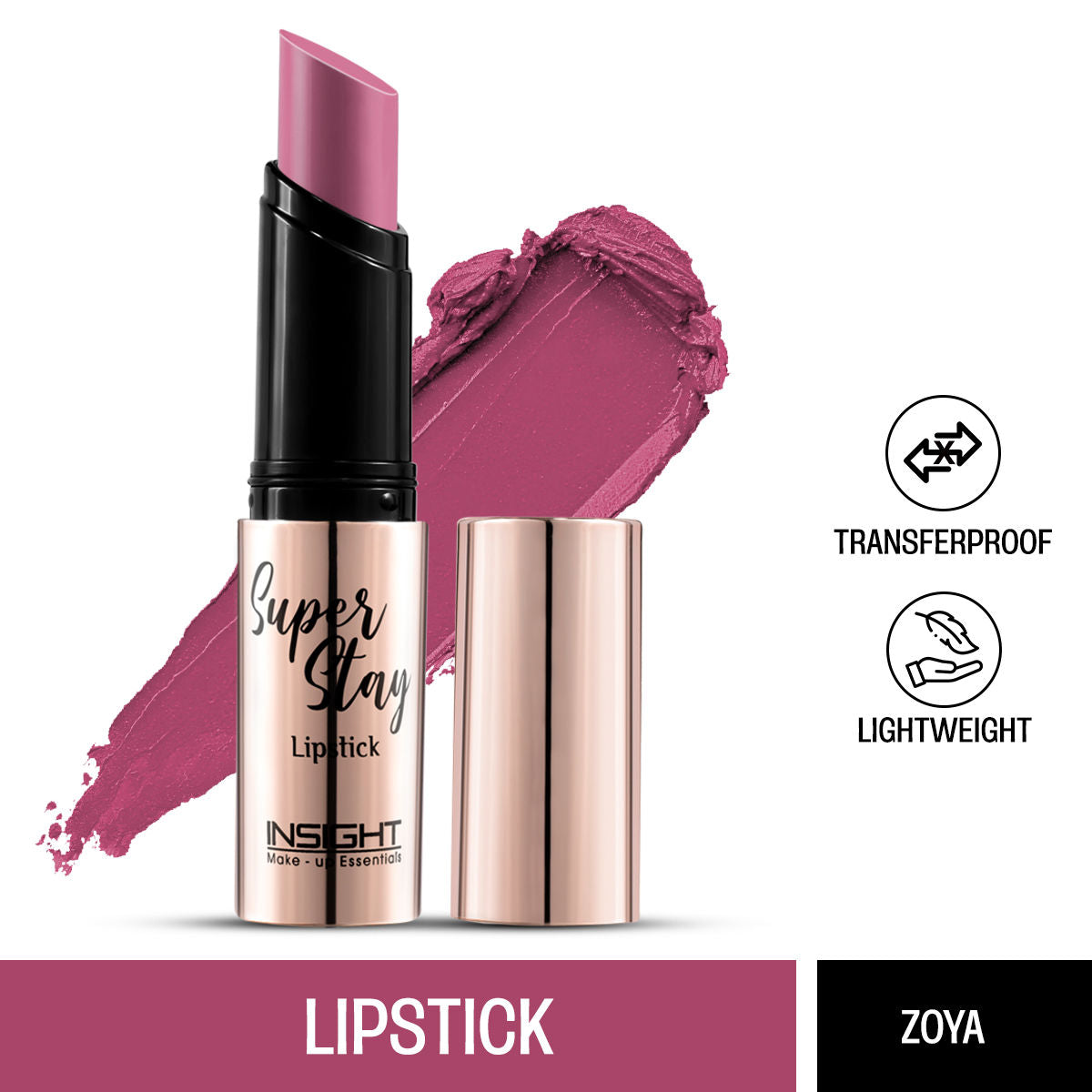 Insight Cosmetics Super Stay Lipstick, Long Lasting Lightweight Transferproof Formula