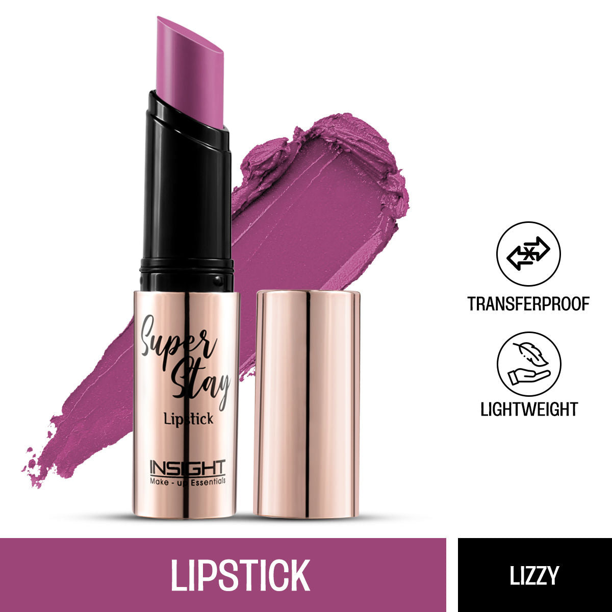 Insight Cosmetics Super Stay Lipstick, Long Lasting Lightweight Transferproof Formula
