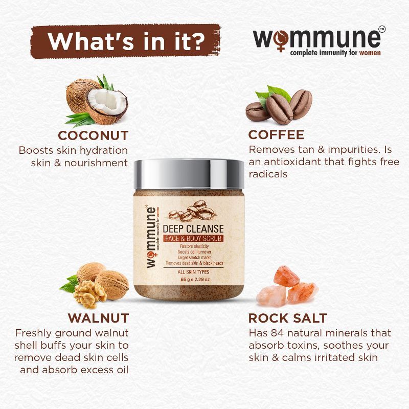 Wommune Coffee Scrub For Face & Body