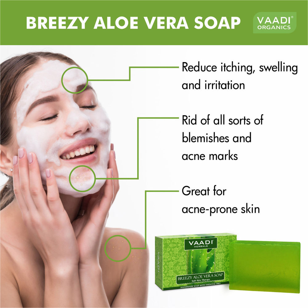 Vaadi Herbals Breezy Aloe Vera Soap Soft Skin Therapy