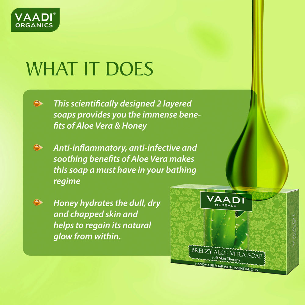 Vaadi Herbals Breezy Aloe Vera Soap Soft Skin Therapy