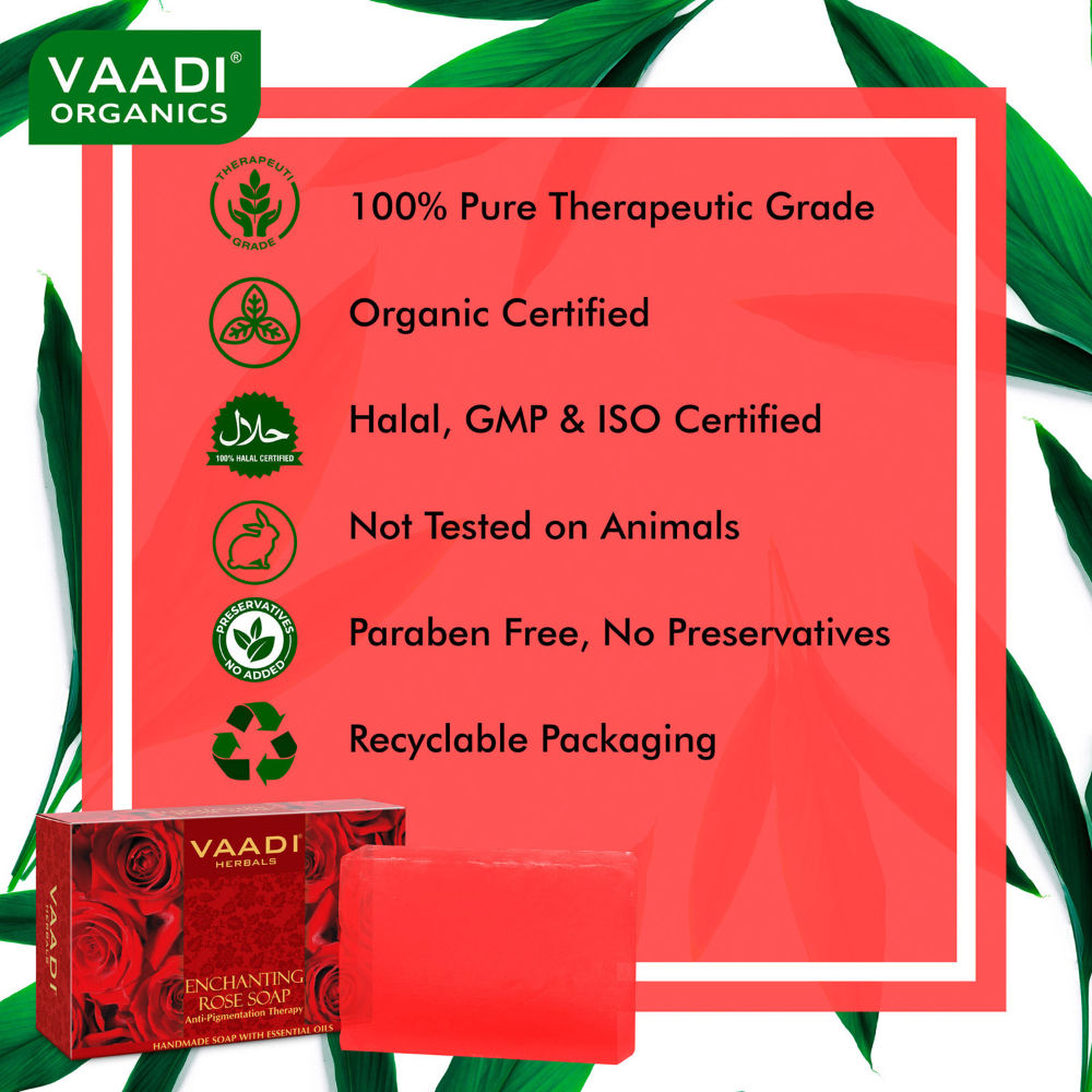 Vaadi Herbals Enchanting Rose Soap With Anti Pigmentation Therapy