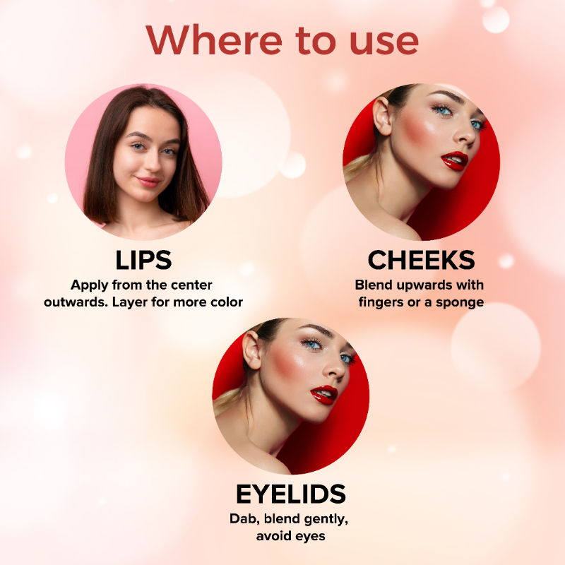 inatur Lip and Cheek Tint Coral and Port Wine with Shea Butter and Organic