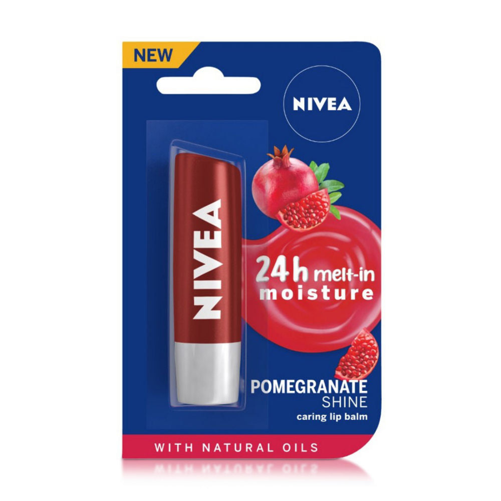 NIVEA Tinted Lip Balm With Natural Oils & 24H Melt-In Moisture Cherry Shine