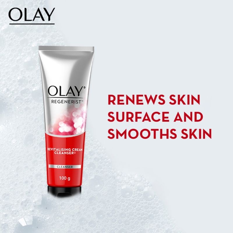 Olay Regenerist Cleanser & Face Wash For Plump & Bouncy Skin With Hyaluronic Acid & Peptides