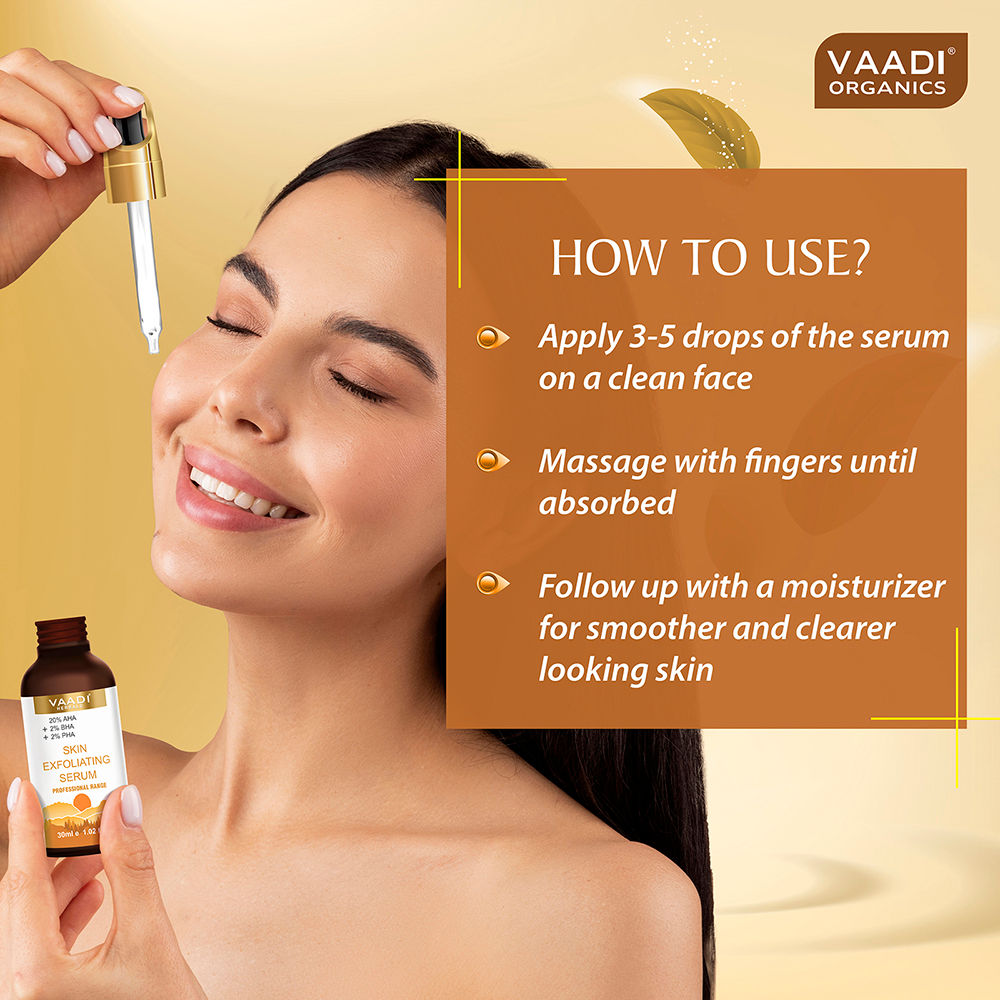 Vaadi Herbals Skin Exfoliating Serum With 20% AHA & 2% BHA & 2% PHA