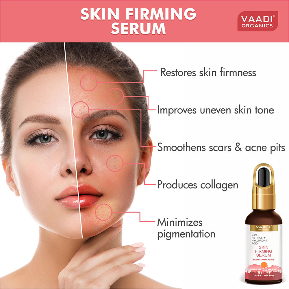 Vaadi Herbals Skin Firming Serum With 2.5% Retinol & Hyaluronic Acid