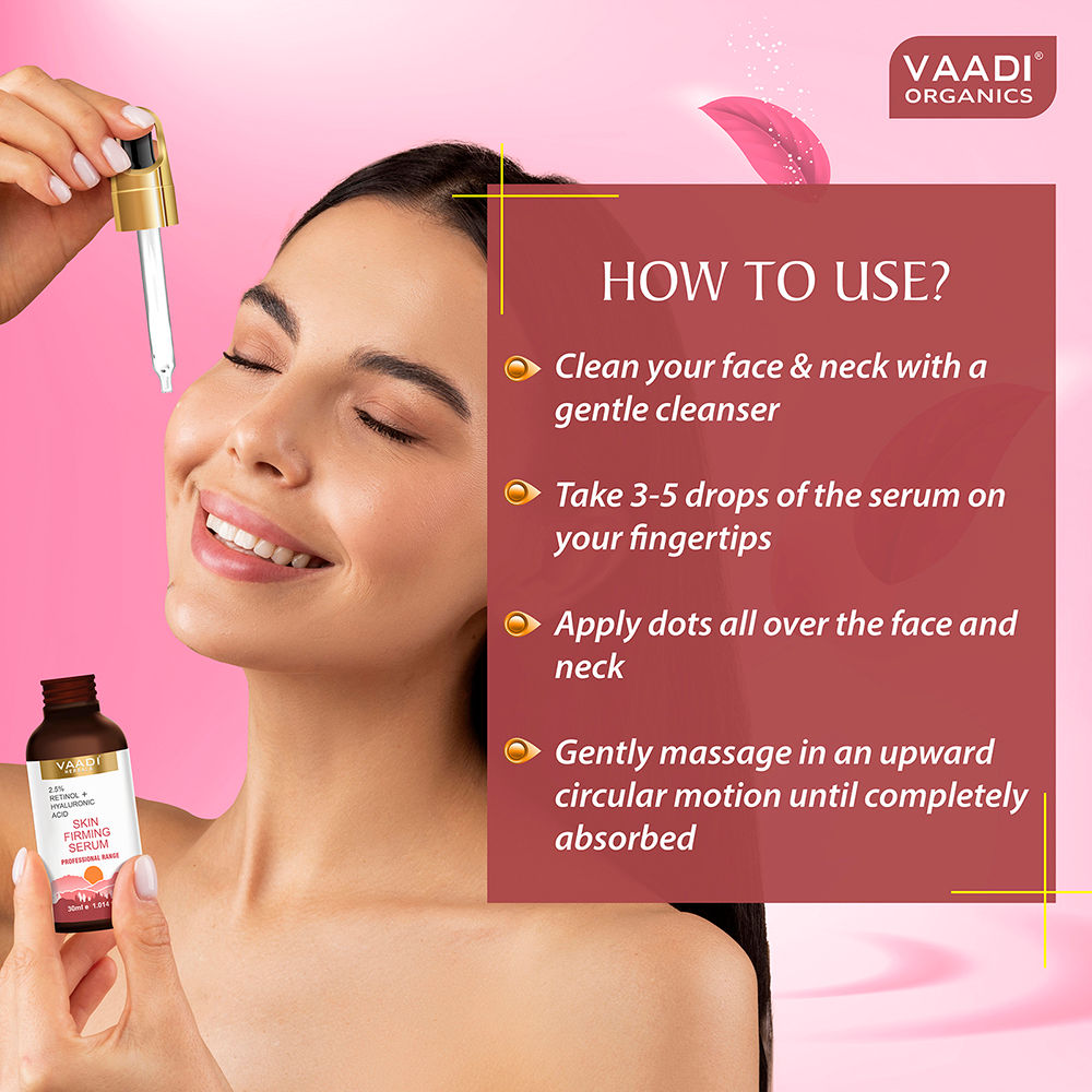 Vaadi Herbals Skin Firming Serum With 2.5% Retinol & Hyaluronic Acid
