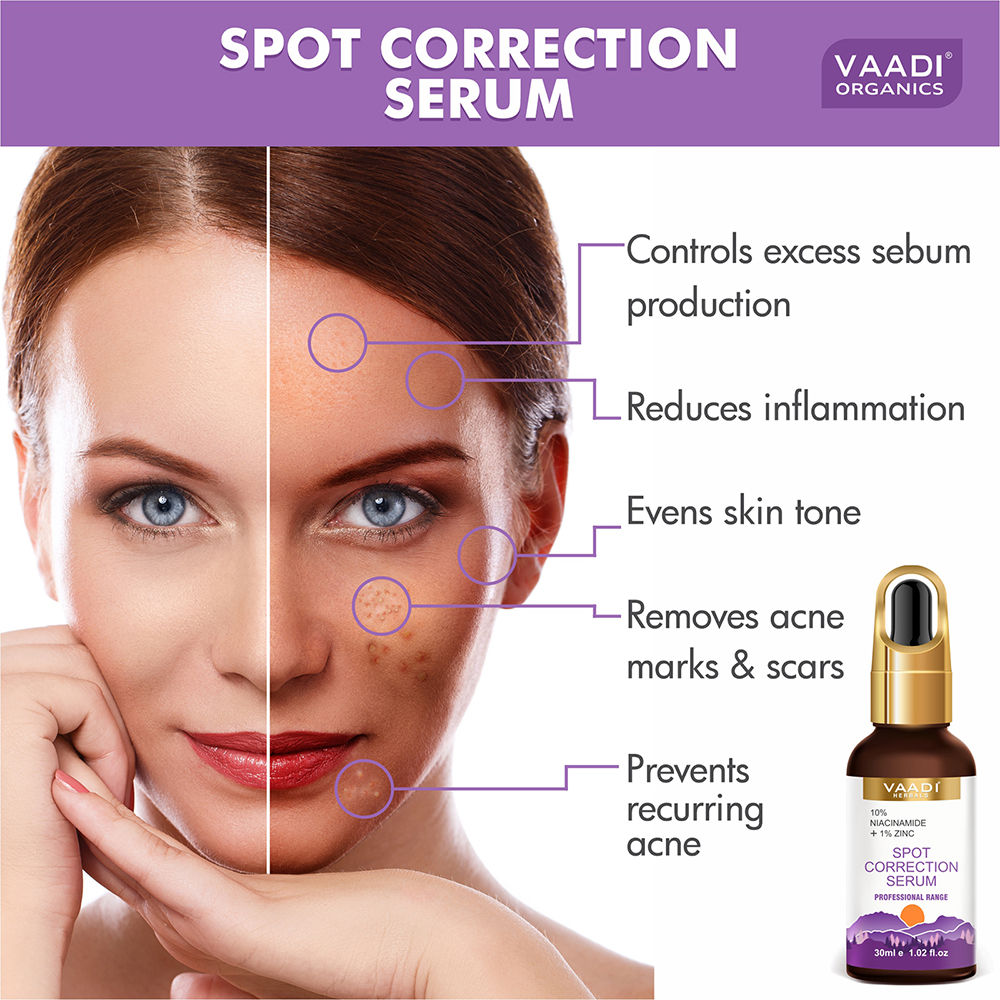 Vaadi Herbals Spot Correction Serum With 10 % Niacinamide & 1% Zinc