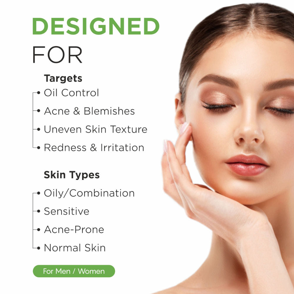 Oshea Herbals Phytoderma Face Serum With 10% Niacinamide, Zinc & Cica Extract Reduces Acne Blemishes