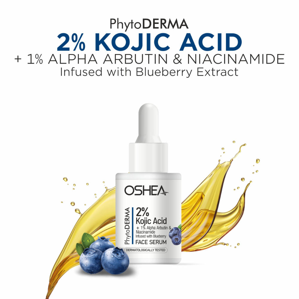 Oshea Herbals Phytoderma Face Serum With 2% Kojic Acid & 1% Alpha Arbutin Reduces Dark Spots