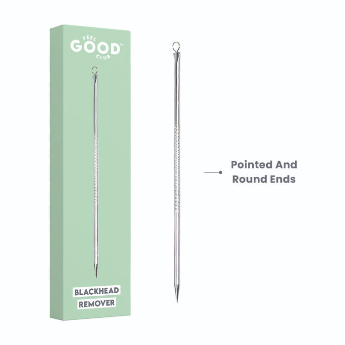 Feel Good Club Pointed Blackhead Remover With One Round Loop For Blemish Extraction & Face Skin Care