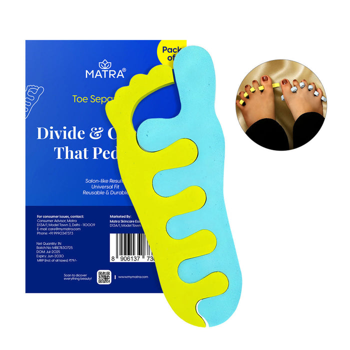 Matra Toe Separators for Pedicure Toenail Divider Foot Finger Spacer Nail Polish Paint Protector