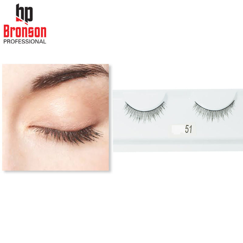 Bronson Professional Synthetic Hair and Lightweight Long Natural Look False Eyelashes - 51