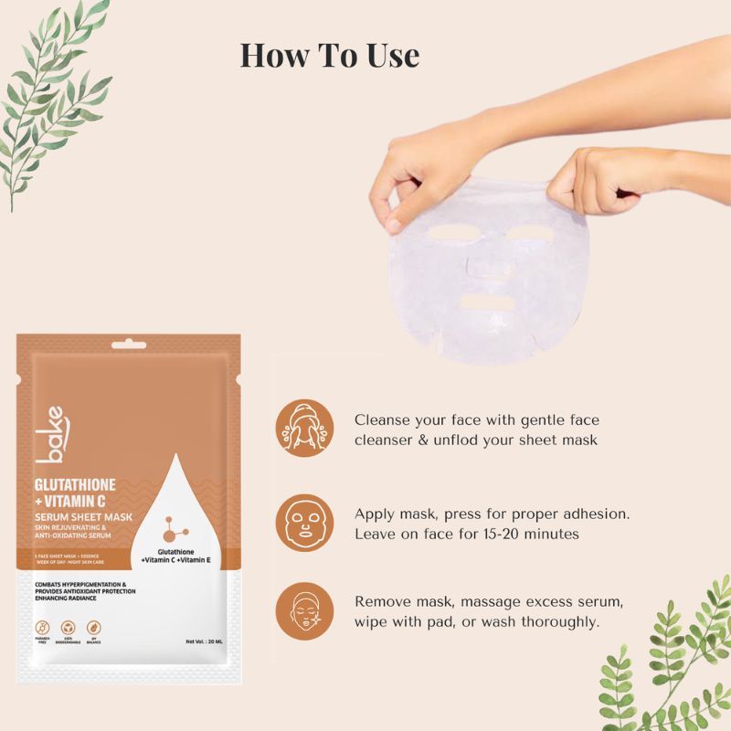 BAKE L-Glutathione Sheet Mask For Glowing Skin