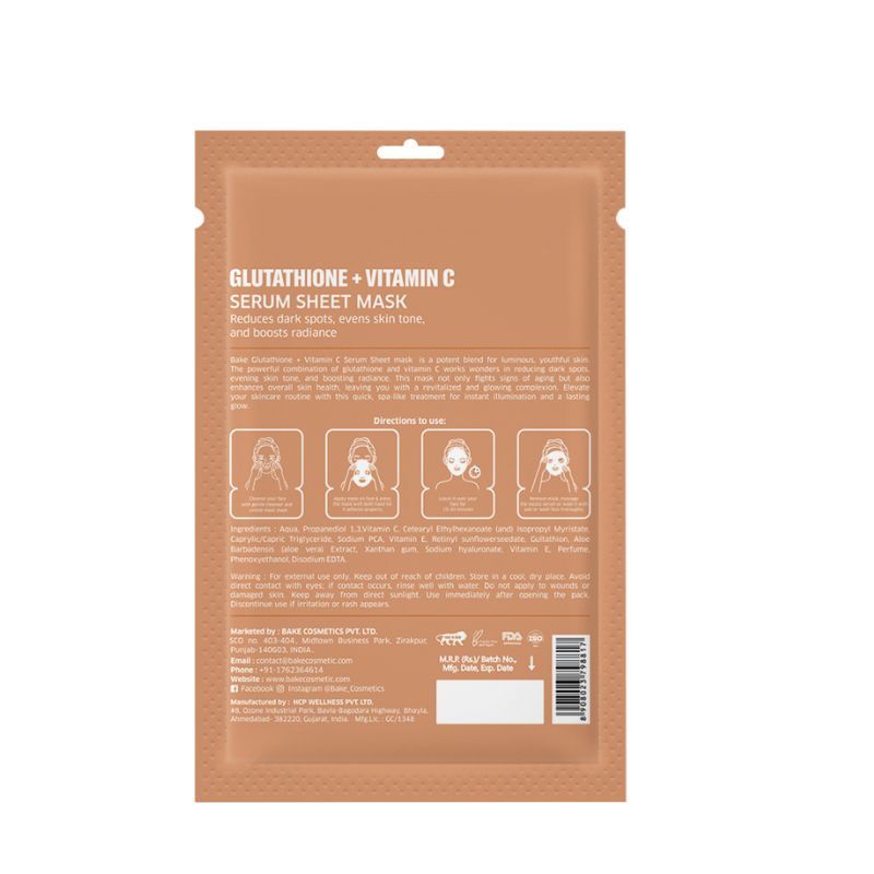 BAKE L-Glutathione Sheet Mask For Glowing Skin