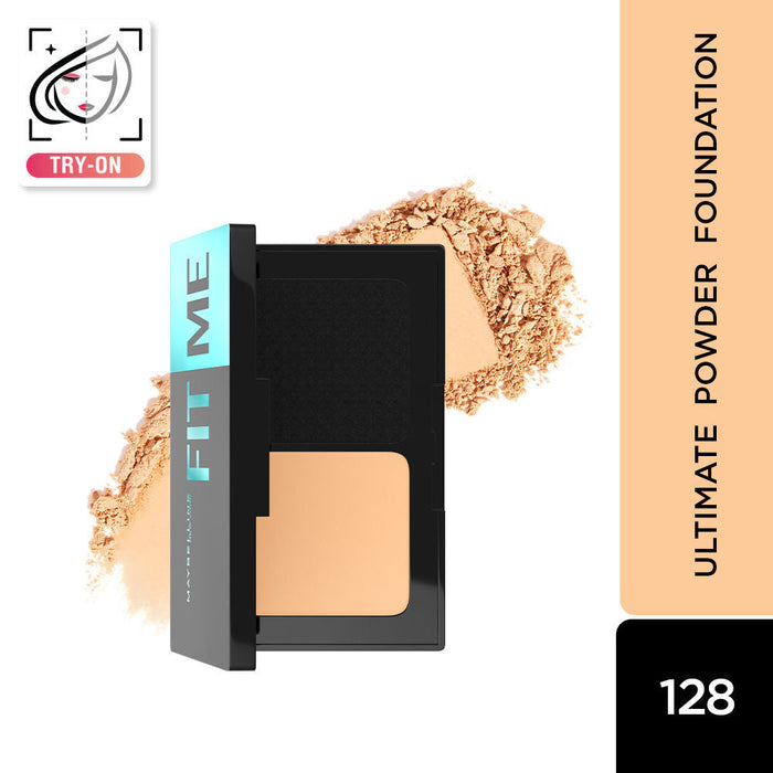 Maybelline New York Fit Me Ultimate Powder Foundation, 24 hr Oil Control + SPF 44 - Porcelain