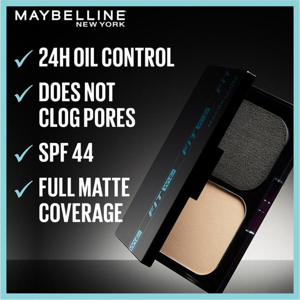 Maybelline New York Fit Me Ultimate Powder Foundation, 24 hr Oil Control + SPF 44 - Porcelain