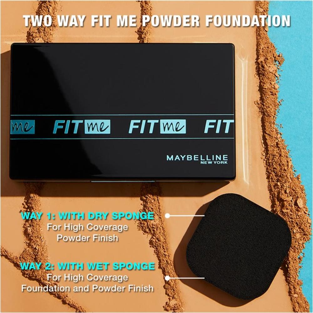 Maybelline New York Fit Me Ultimate Powder Foundation, 24 hr Oil Control + SPF 44 - Porcelain