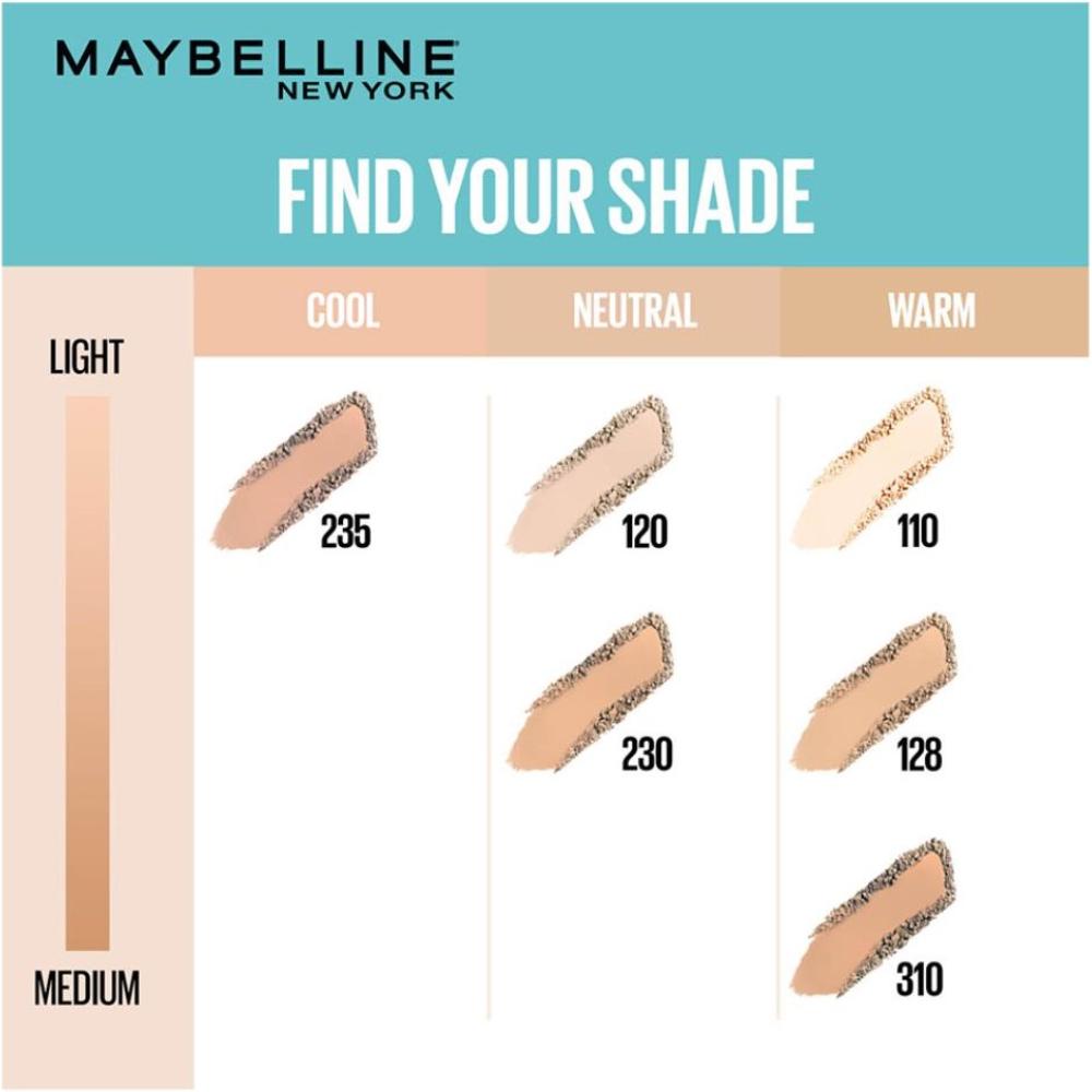 Maybelline New York Fit Me Ultimate Powder Foundation, 24 hr Oil Control + SPF 44 - Porcelain