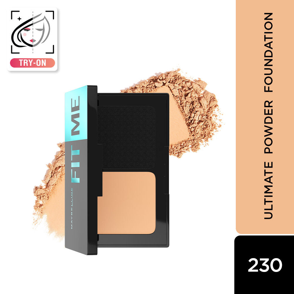 Maybelline New York Fit Me Ultimate Powder Foundation, 24 hr Oil Control + SPF 44 - Porcelain