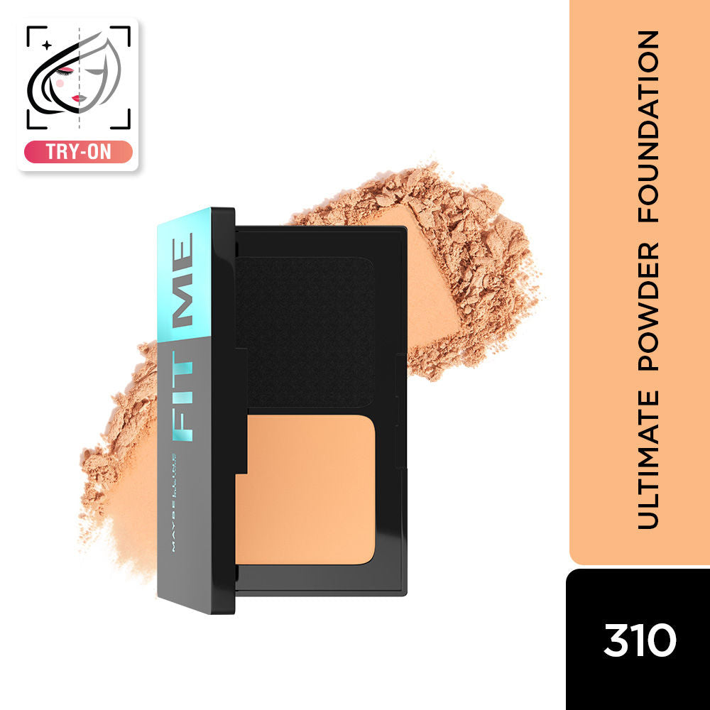 Maybelline New York Fit Me Ultimate Powder Foundation, 24 hr Oil Control + SPF 44 - Porcelain