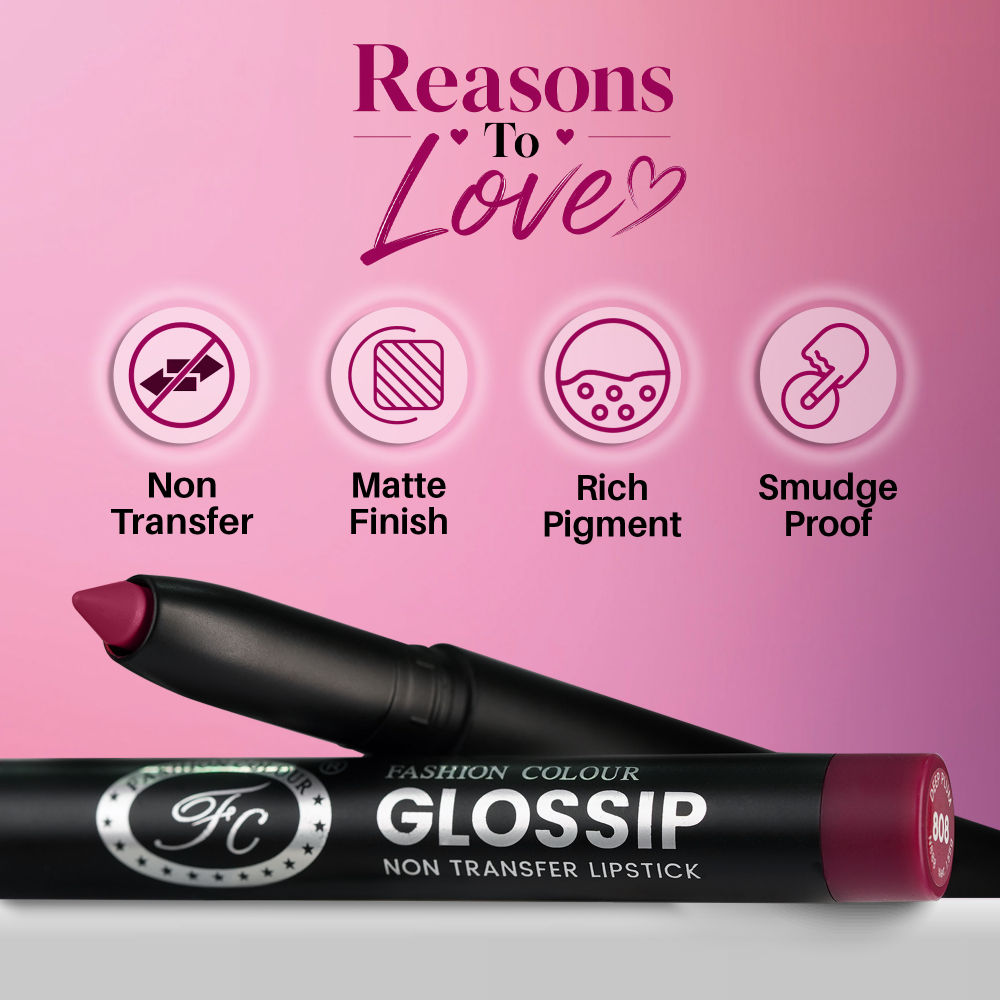 FASHION COLOUR Glossip Non-Transfer Lipstick