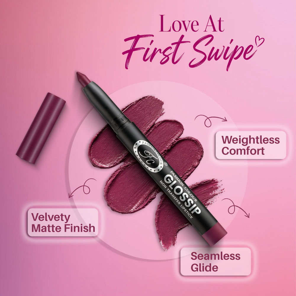 FASHION COLOUR Glossip Non-Transfer Lipstick