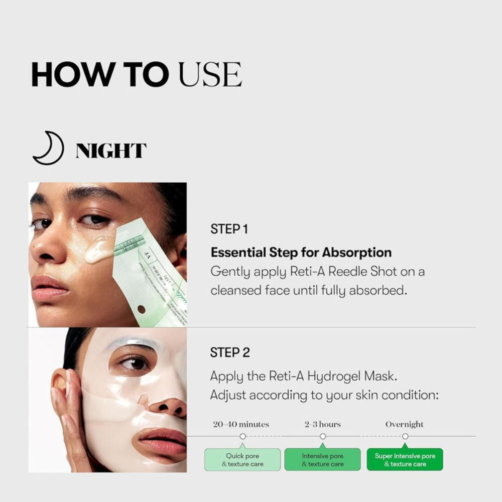 VT Cosmetics Reti-A Reedle Shot 100 2-Step Hydrogel Mask