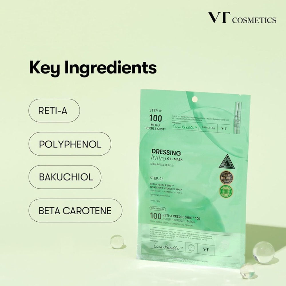 VT Cosmetics Reti-A Reedle Shot 100 2-Step Hydrogel Mask
