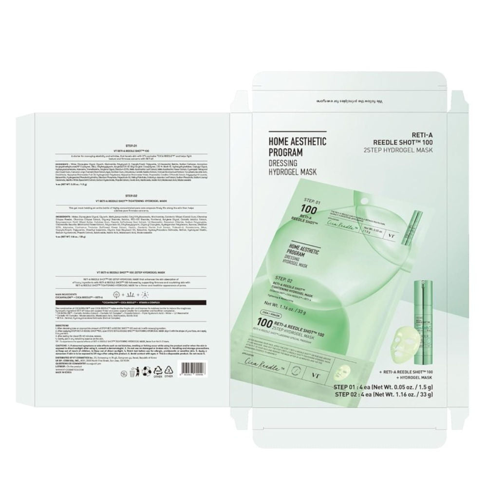 VT Cosmetics Reti-A Reedle Shot 100 2-Step Hydrogel Mask