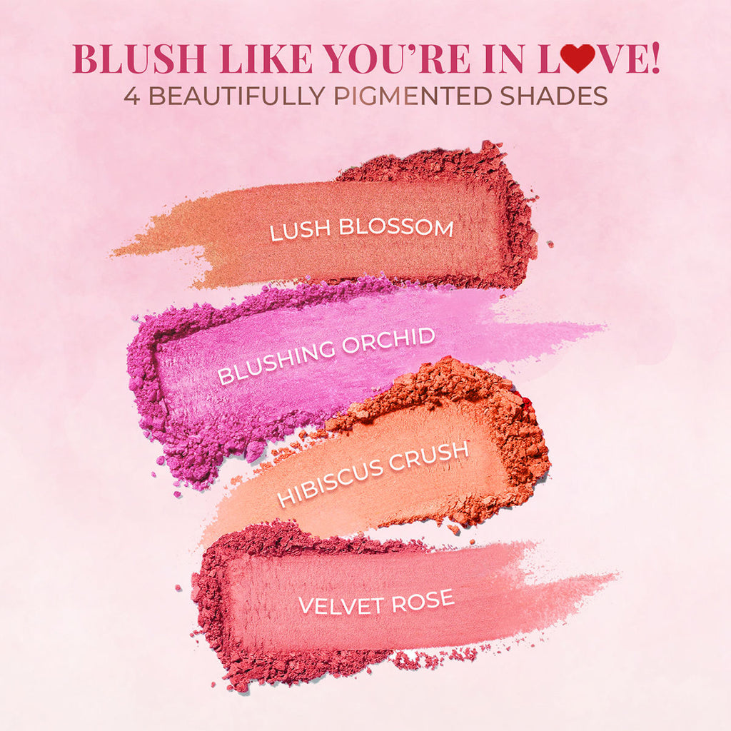 Just Herbs Nourishing Powder Blush, Velvet Rose – Skin-Loving & Smooth Blend Finish