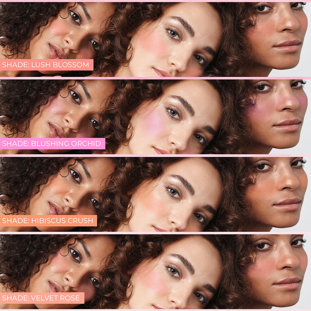 Just Herbs Nourishing Powder Blush, Velvet Rose – Skin-Loving & Smooth Blend Finish