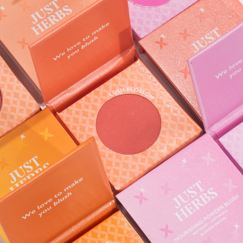 Just Herbs Nourishing Powder Blush, Velvet Rose – Skin-Loving & Smooth Blend Finish
