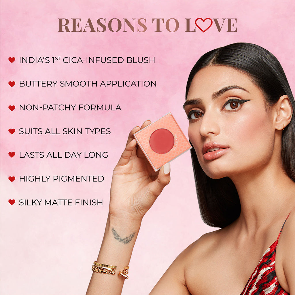 Just Herbs Nourishing Powder Blush, Velvet Rose – Skin-Loving & Smooth Blend Finish