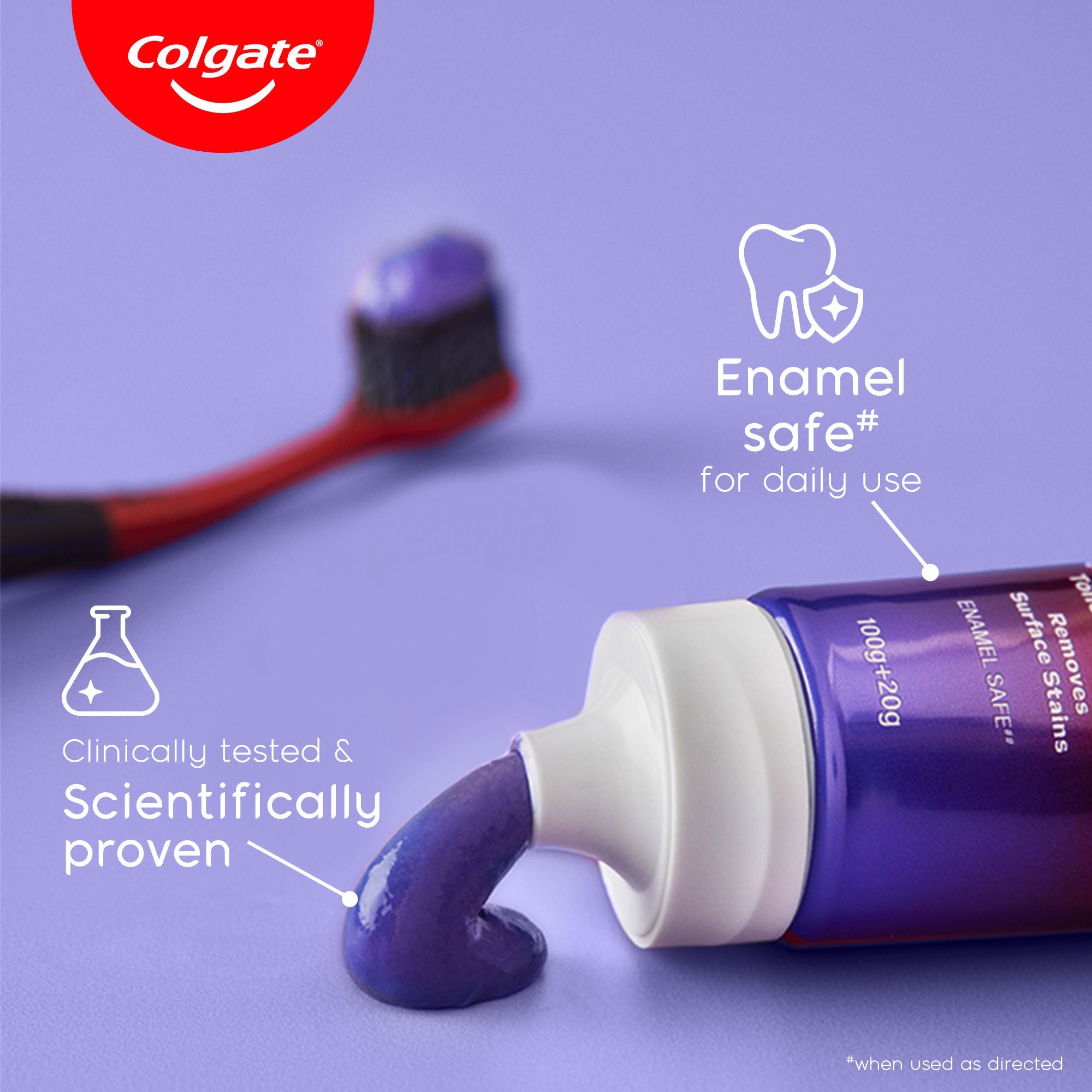 Colgate Visible White Purple Toothpaste for Color-Corrects Yellow Tones Saver Pack
