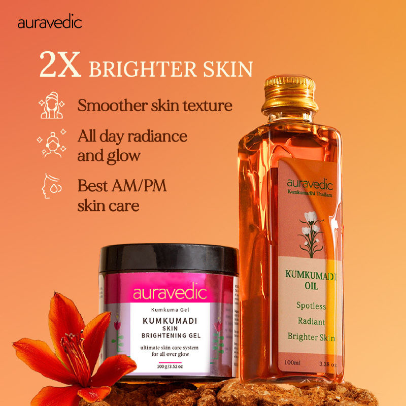 Auravedic Kumkumadi Tailam Kumkumadi Face Oil & Kumkumadi Gel With Kumkumadi Oil